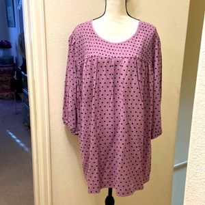 Croft & Barrow Women’s Purple Polkadot Tunic
